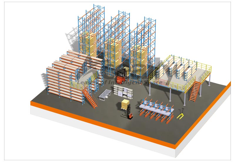 3D Warehouse storage rack design drawings