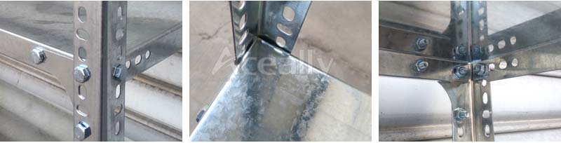 Galvanized slotted angle steel rack