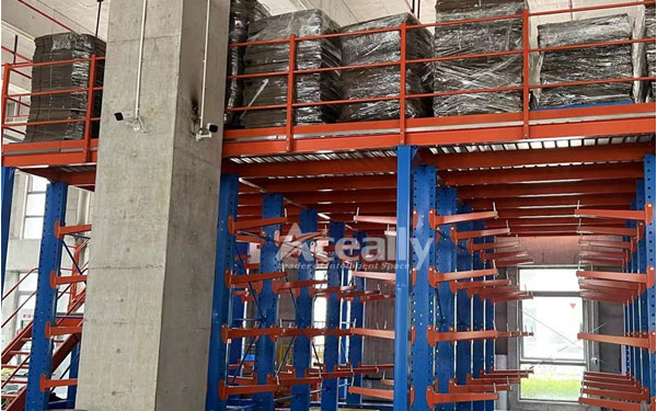 Maximize Space & Efficiency with Custom Cantilever Rack + Mezzanine Storage Solutions