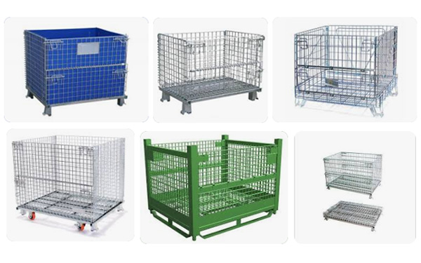 Wire mesh container features