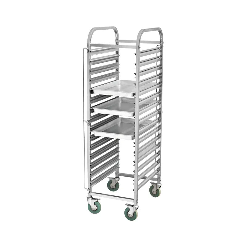 15-20 tier Stainless Steel SS Tray Rack Trolley