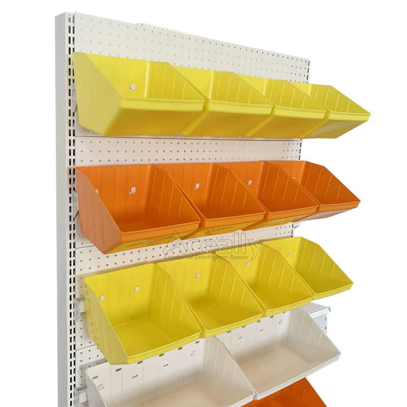 Supermarket shelves snack display racks