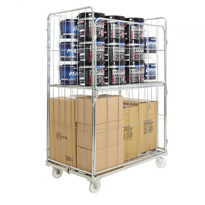 Wire Storage Rolling Cage Cart