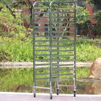 15-20 tier Stainless Steel SS Tray Rack Trolley