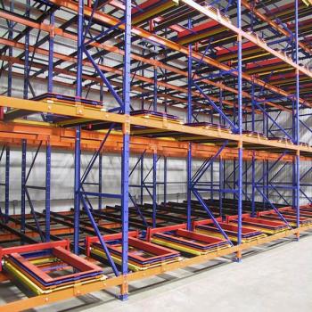 Warehouse Storage Push Back Pallet Racking