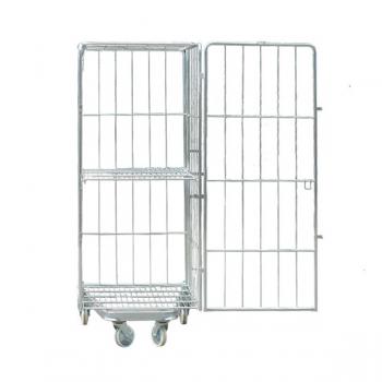 Large Foldable Steel Roll Container Trolley